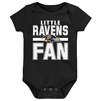 Ensemble 3 pièces pour nouveau-né Outerstuff Baltimore Ravens Little Tike