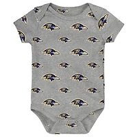 Newborn Outerstuff Baltimore Ravens Little Tike 3-Piece Bodysuit Set