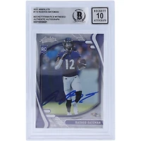 Panini America Rashod Bateman Baltimore Ravens Autographed 2021 Panini Absolute #113 Beckett Fanatics Witnessed Authenticated 10 Rookie Card