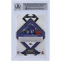 Panini America Rashod Bateman Baltimore Ravens Carte de recrue autographiée 2021 Panini Prizm Emergent #E-10 Beckett Fanatics Witnessed Authenticated 10 Rookie