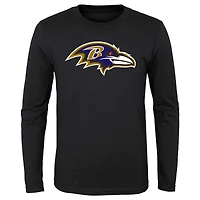 Preschool Baltimore Ravens Primary Logo Long Sleeve T-Shirt