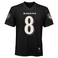 Maillot de joueur réplique noir des Ravens Baltimore Lamar Jackson pour enfants d'âge préscolaire
