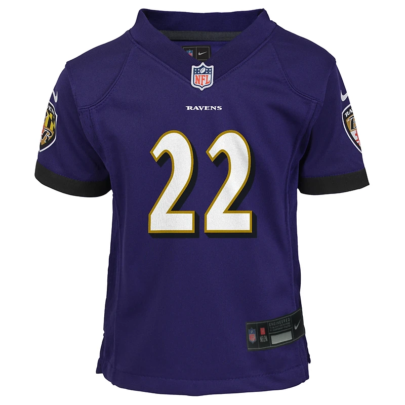 Maillot de jeu Nike violet Derrick Henry des Ravens Baltimore pour enfants d'âge préscolaire
