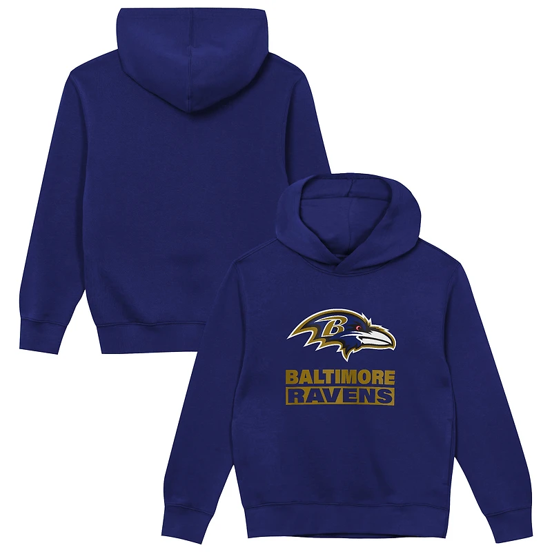Sweat à capuche violet Baltimore Ravens Back to Basics pour enfants d'âge préscolaire