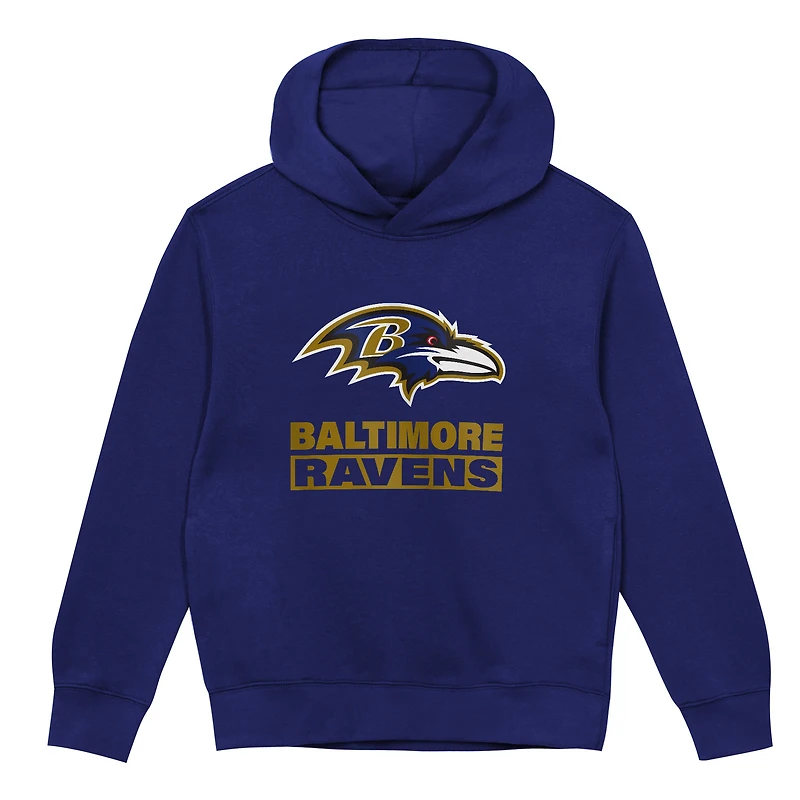 Sweat à capuche violet Baltimore Ravens Back to Basics pour enfants d'âge préscolaire