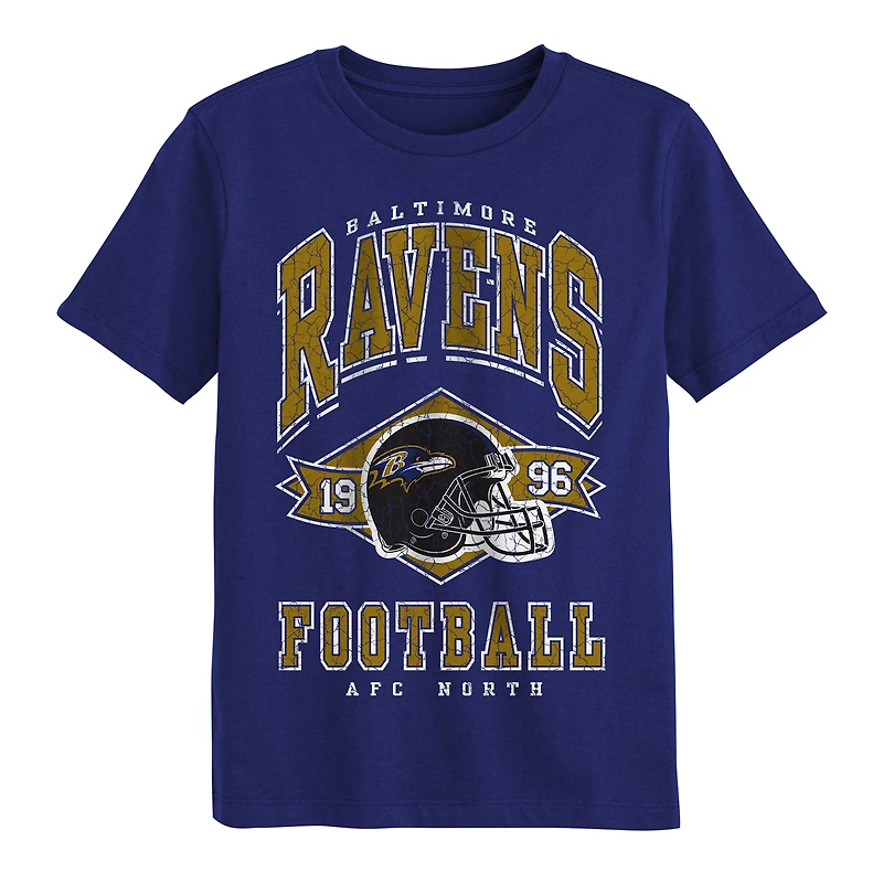 T-shirt violet pour le coup d'envoi des Ravens de Baltimore enfants d'âge préscolaire