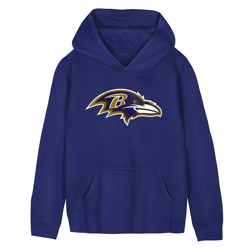 Sweat à capuche en polaire violet Baltimore Ravens pour enfants d'âge préscolaire