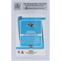 Carte de recrue Panini Donruss Optic n° 210 signée par Rashod Bateman des Baltimore Ravens 2021, signée Beckett Fanatics, numéro 10.