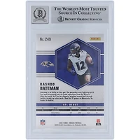 Rashod Bateman Baltimore Ravens autographié 2021 Panini Mosaic NFL Debut #249 Beckett Fanatics a été témoin d'une carte recrue authentifiée 10
