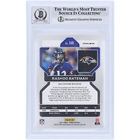 Rashod Bateman Baltimore Ravens Autographed 2021 Panini Prizm Red Ice Prizm #340 Beckett Fanatics Witnessed Authenticated 9/10 Rookie Card