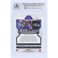 Carte de recrue 10 authentifiée signée par Rashod Bateman des Baltimore Ravens, Panini Prizm Silver n° 340 2021, Beckett Fanatics