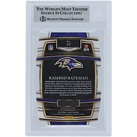 Rashod Bateman Baltimore Ravens Autographed 2021 Panini Select Black & Gold Die Cut #55 Beckett Fanatics Witnessed Authenticated Rookie Card