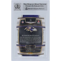 Carte de recrue autographiée 2021 Panini Select noire et or découpée Prizm n° 55 Beckett Fanatics, signée Rashod Bateman des Baltimore Ravens, numéro 10.