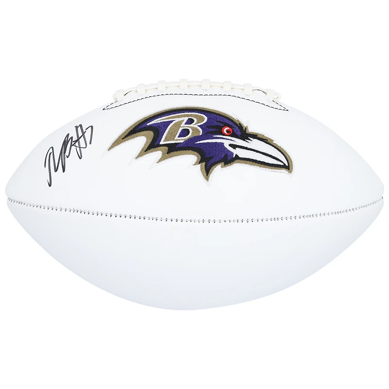 Rashod Bateman Baltimore Ravens Autographed Jardin White Panel Football