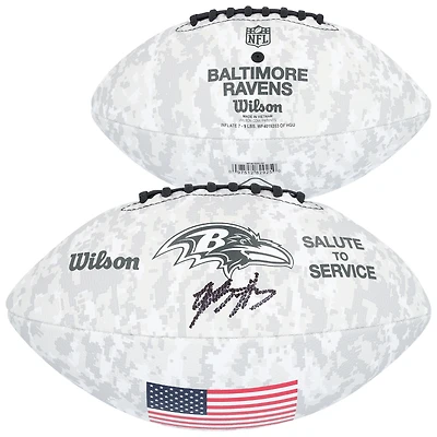 Rashod Bateman Baltimore Ravens Autographed Wilson 2024 Salute To Service Football