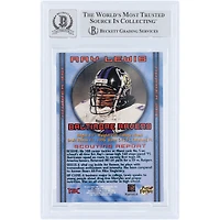 Ray Lewis Baltimore Ravens Autographed 1996 Topps Stadium Club #351 Beckett Fanatics Witnessed Authenticated 10 Rookie Card