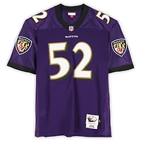 Maillot authentique violet autographié par Ray Lewis des Baltimore Ravens, Mitchell & Ness 2000