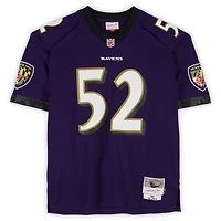 Ray Lewis Baltimore Ravens Autographed Purple Mitchell & Ness 2000 Replica Jersey