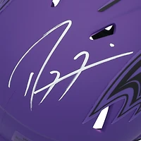 Casque Riddell Rave Speed Mini autographié par Ray Lewis des Baltimore Ravens