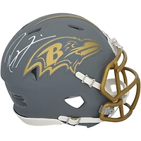 Casque Riddell Slate Speed Mini autographié par Ray Lewis des Baltimore Ravens