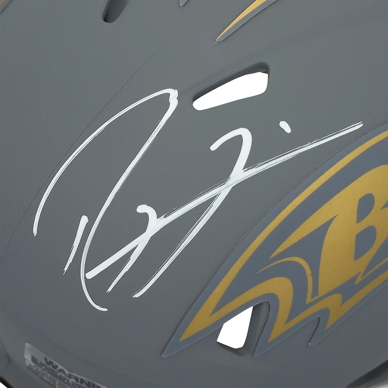 Casque Riddell Slate Speed Mini autographié par Ray Lewis des Baltimore Ravens