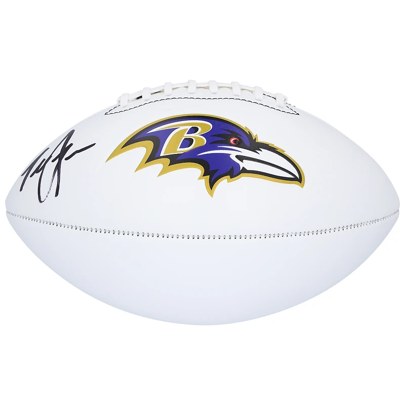 Terrell Suggs Baltimore Ravens Autographed Franklin White Panel Football