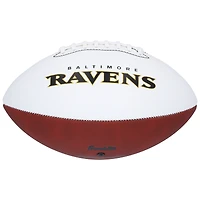 Ballon de football américain Franklin White Panel autographié par Terrell Suggs des Ravens de Baltimore