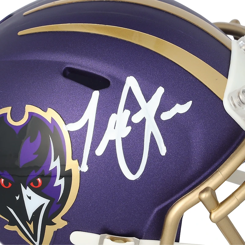 Mini-casque Riddell 2024 Alternate Speed autographié par Terrell Suggs des Ravens de Baltimore