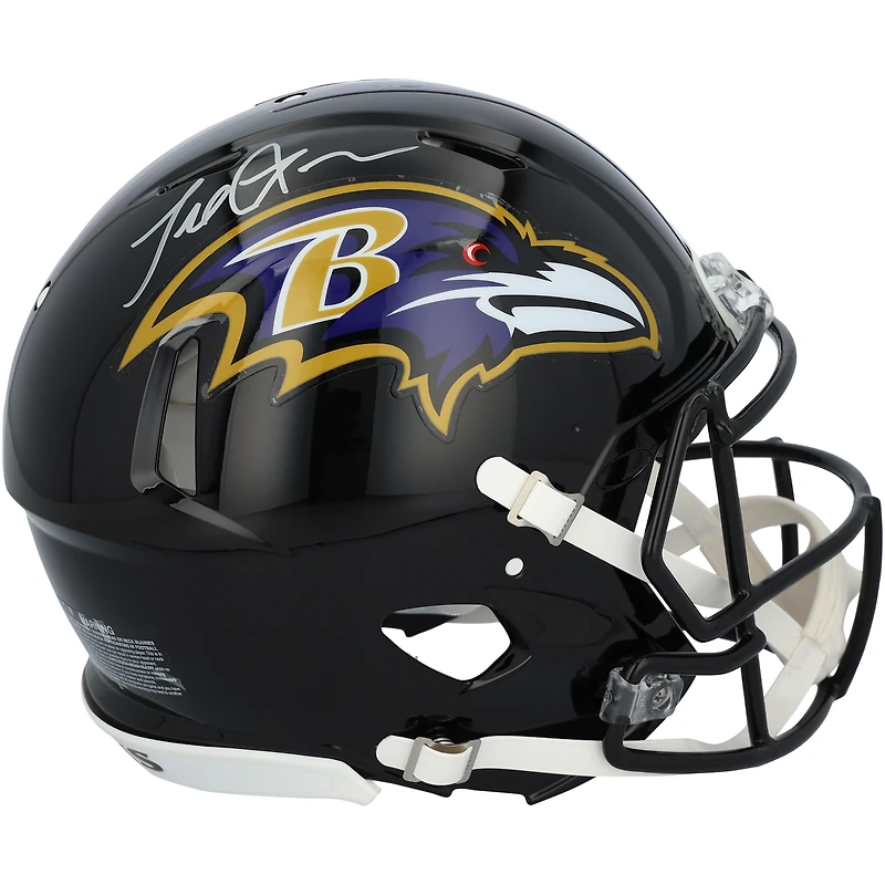 Casque Riddell Speed Authentic autographié par Terrell Suggs des Ravens de Baltimore