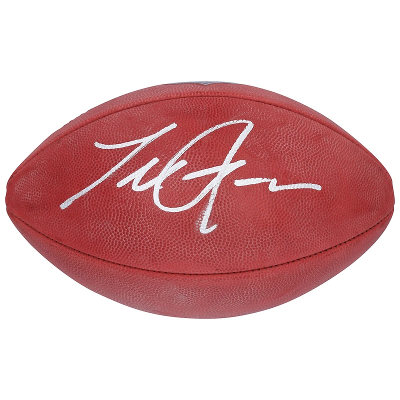 Ballon de football Wilson Duke en couleur, autographié par Terrell Suggs des Ravens de Baltimore