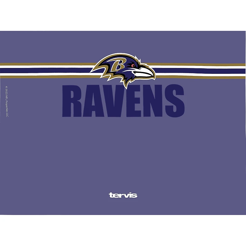 Gobelet classique Tervis Baltimore Ravens de 24 oz avec couvercle à paille Go the Distance