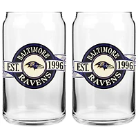 The Sports Vault Baltimore Ravens 16 oz. Two-Pack Can Glass Set