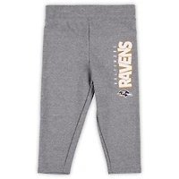 Toddler Baltimore Ravens Club House Long Sleeve Hoodie Top and Leggings Two-Piece Set