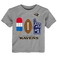 T-shirt gris pour tout-petit Baltimore Ravens style américain