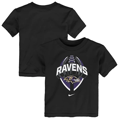 T-shirt Nike Icon Legend noir des Baltimore Ravens pour tout-petit