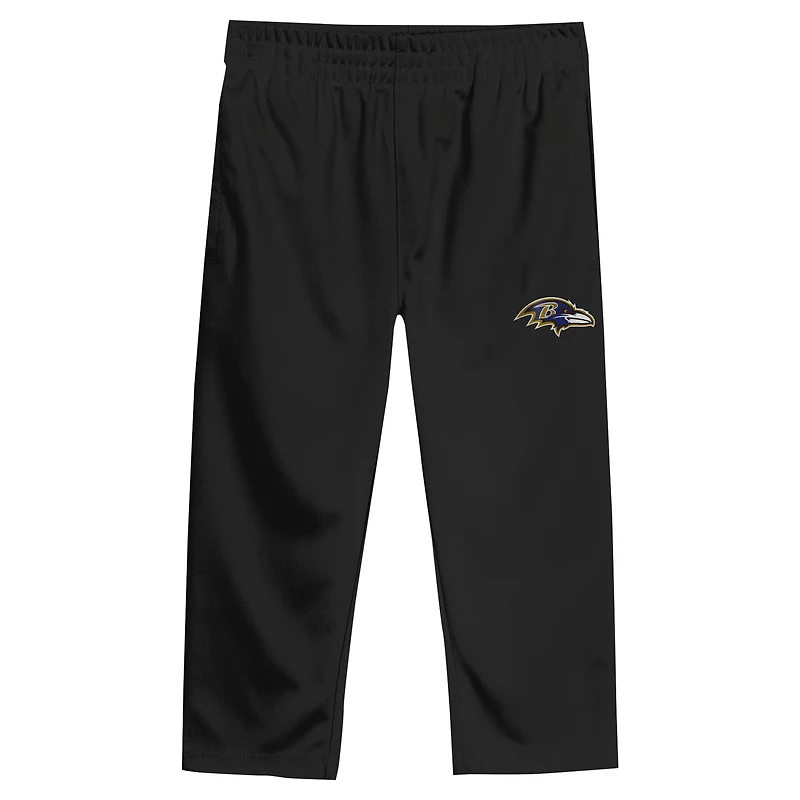 Toddler Outerstuff Purple/Black Baltimore Ravens Red Zone V-Neck T-Shirt & Pants Set