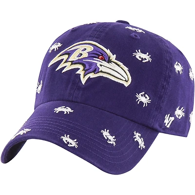 Casquette unisexe '47 Purple Baltimore Ravens Confetti Clean Up réglable