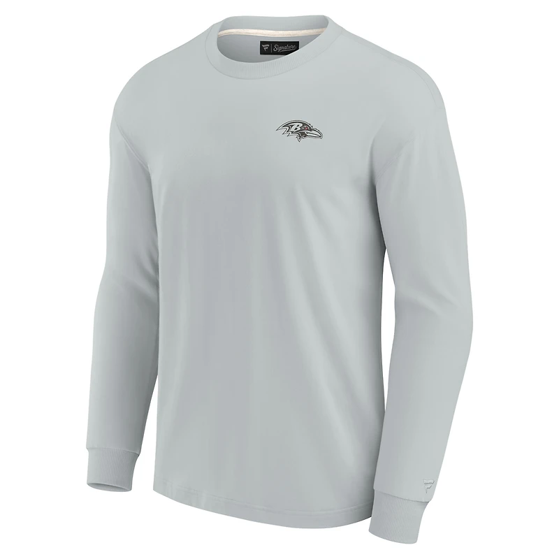T-shirt unisexe Fanatics kaki Baltimore Ravens Elements super doux à manches longues