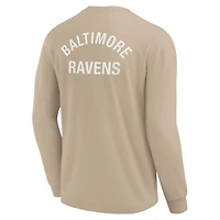 Unisex Fanatics Khaki Baltimore Ravens Elements Super Soft Long Sleeve T-Shirt