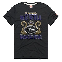 T-shirt unisexe Hommage Charcoal Baltimore Ravens 2026 NFL Calendar Queen Tri-Blend