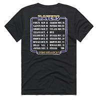 T-shirt unisexe Hommage Charcoal Baltimore Ravens 2026 NFL Calendar Queen Tri-Blend