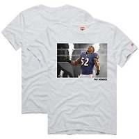 T-shirt unisexe hommage Ray Lewis Ash Baltimore Ravens Pay Homage Tri-Blend