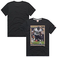 Unisex Homage Ray Lewis Charcoal Baltimore Ravens NFL Topps Trading Card Tri-Blend T-Shirt
