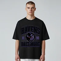 Unisex The Wild Collective  Black Baltimore Ravens Front Facing T-Shirt