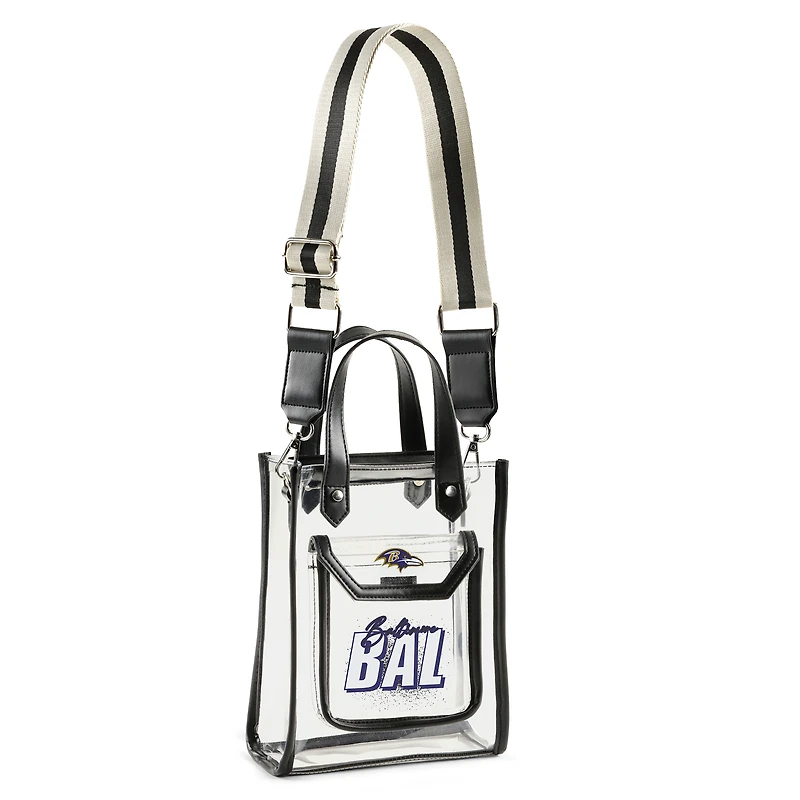 WEAR by Erin Andrews Baltimore Ravens Clear Stadium Crossbody Purse with Coin Pouch