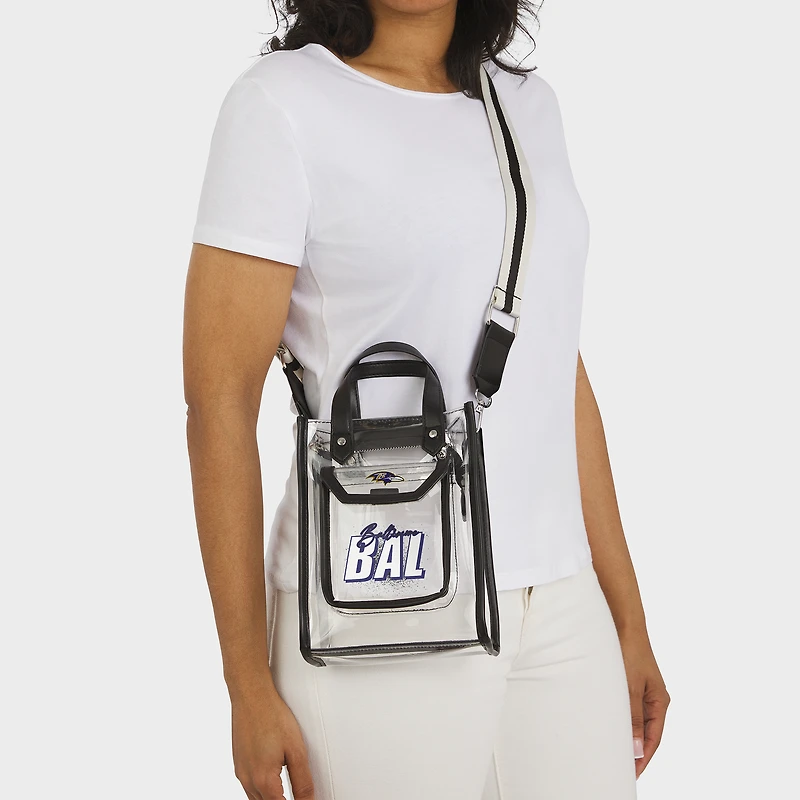 WEAR by Erin Andrews Baltimore Ravens Clear Stadium Crossbody Purse with Coin Pouch
