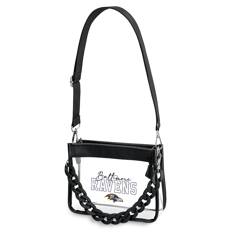 Mini sac bandoulière à chaîne en plastique WEAR by Erin Andrews des Ravens de Baltimore