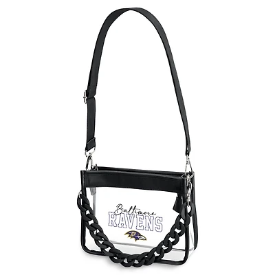 Mini sac bandoulière à chaîne en plastique WEAR by Erin Andrews des Ravens de Baltimore