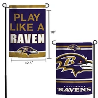 WinCraft Baltimore Ravens 12" x 18" Drapeau de jardin recto-verso avec slogan
