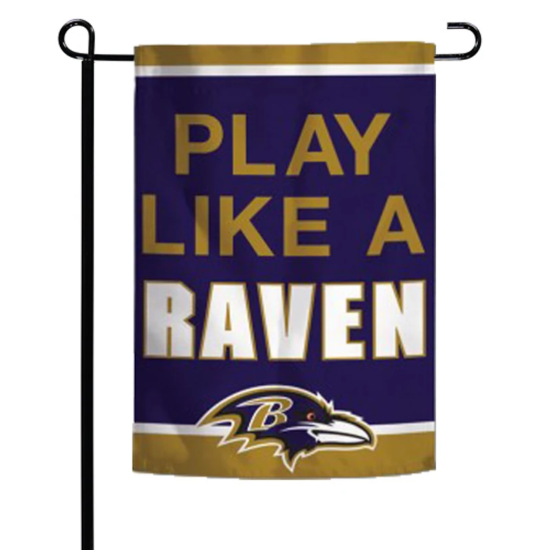 WinCraft Baltimore Ravens 12" x 18" Drapeau de jardin recto-verso avec slogan